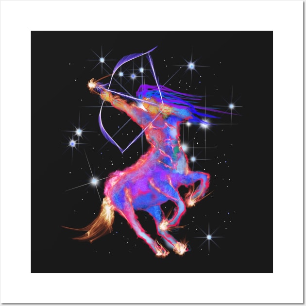 Sagittarius Centaur Horse Art Astrology Zodiac Design Wall Art by starchildsdesigns